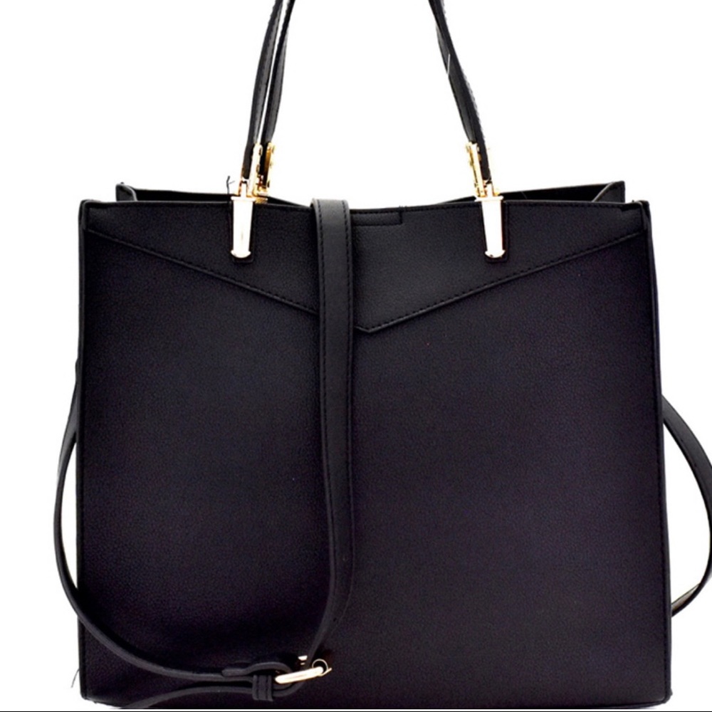 Multi-Compartment Structured 2-Way Tote - Picture 2 of 5